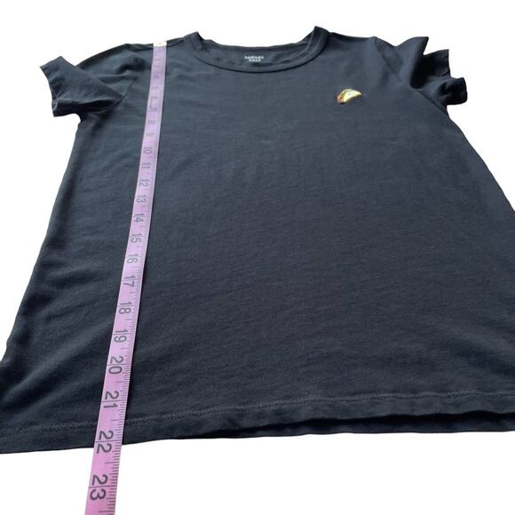 Women's Aritzia Sunday Best Black Short Sleeve Taco Logo Casual T-Shirt sz Small - Picture 7 of 7